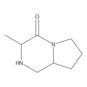 3-methyl-2,3,6,7,8,8a-hexahydro-1H-pyrrolo[1,2-a]pyrazin-4-one结构式