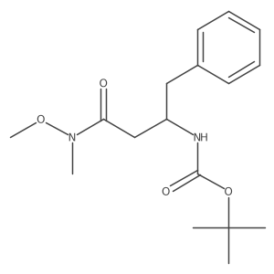 Carbamic acid, N-[3-(methoxymethylamino)-3-oxo-1-(phenylmethyl)propyl]-, 1,1-dimethylethyl ester Structure