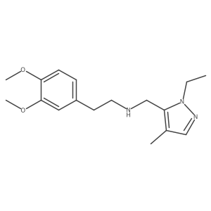 1H-Pyrazole-5-methanamine, N-[2-(3,4-dimethoxyphenyl)ethyl]-1-ethyl-4-methyl-结构式