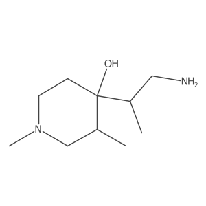 4-(1-Aminopropan-2-yl)-1,3-dimethylpiperidin-4-ol Structure