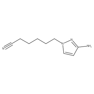 6-(3-amino-1H-pyrazol-1-yl)hexanenitrile结构式