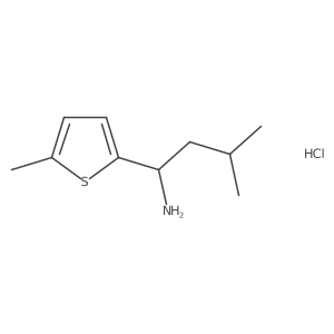 3-Methyl-1-(5-methylthiophen-2-yl)butan-1-amine hydrochloride Structure