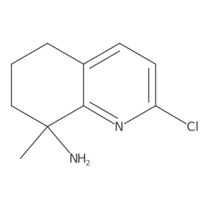 2-Chloro-5,6,7,8-tetrahydro-8-methyl-8-quinolinamine结构式