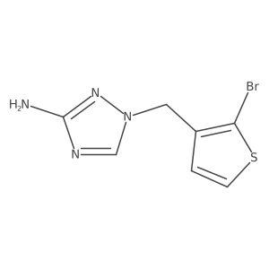 1-[(2-bromothiophen-3-yl)methyl]-1H-1,2,4-triazol-3-amine结构式