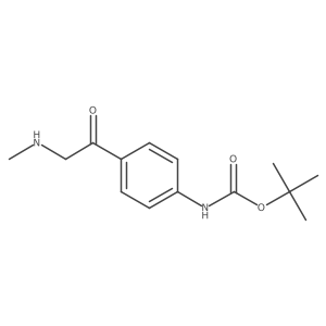 tert-butyl N-{4-[2-(methylamino)acetyl]phenyl}carbamate Structure