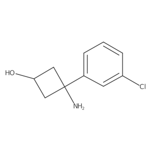 3-Amino-3-(3-chlorophenyl)cyclobutan-1-ol Structure
