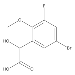 2-(5-Bromo-3-fluoro-2-methoxyphenyl)-2-hydroxyacetic acid结构式