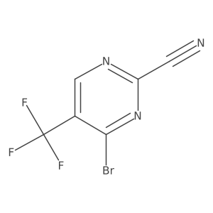4-bromo-5-(trifluoromethyl)-2-Pyrimidinecarbonitrile结构式