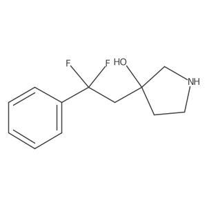 3-(2,2-Difluoro-2-phenylethyl)pyrrolidin-3-ol结构式