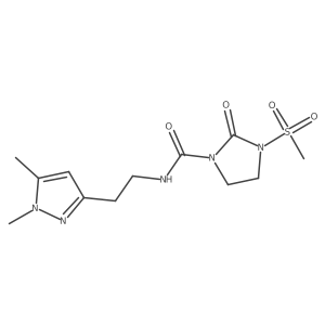 N-(2-(1,5-dimethyl-1H-pyrazol-3-yl)ethyl)-3-(methylsulfonyl)-2-oxoimidazolidine-1-carboxamide Structure