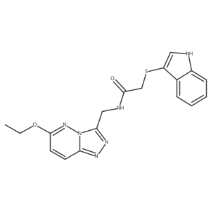 2-((1H-indol-3-yl)thio)-N-((6-ethoxy-[1,2,4]triazolo[4,3-b]pyridazin-3-yl)methyl)acetamide Structure
