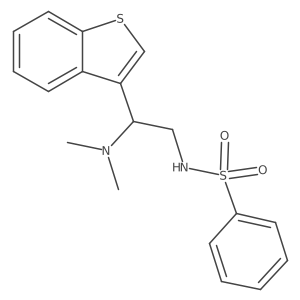 N-(2-(benzo[b]thiophen-3-yl)-2-(dimethylamino)ethyl)benzenesulfonamide Structure