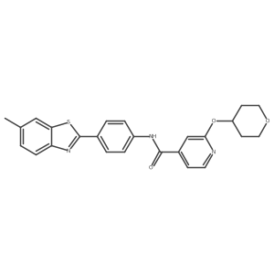 N-(4-(6-methylbenzo[d]thiazol-2-yl)phenyl)-2-((tetrahydro-2H-pyran-4-yl)oxy)isonicotinamide Structure
