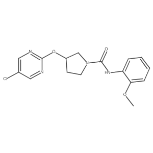 3-((5-chloropyrimidin-2-yl)oxy)-N-(2-methoxyphenyl)pyrrolidine-1-carboxamide结构式