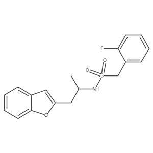 N-(1-(benzofuran-2-yl)propan-2-yl)-1-(2-fluorophenyl)methanesulfonamide结构式