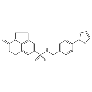 N-((6-(furan-2-yl)pyridin-3-yl)methyl)-4-oxo-2,4,5,6-tetrahydro-1H-pyrrolo[3,2,1-ij]quinoline-8-sulfonamide Structure