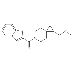 Methyl 6-(benzo[b]thiophene-2-carbonyl)-6-azaspiro[2.5]octane-1-carboxylate Structure