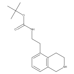 tert-Butyl N-[2-(1,2,3,4-tetrahydroisoquinolin-5-yl)ethyl]carbamate Structure