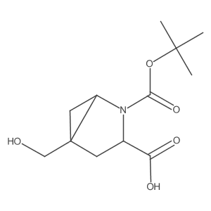 (3S)-2-(Tert-butoxycarbonyl)-5-(hydroxymethyl)-2-azabicyclo[3.1.0]hexane-3-carboxylic acid Structure