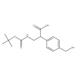 (S)-3-((tert-Butoxycarbonyl)amino)-2-(4-(hydroxymethyl)phenyl)propanoic acid Structure
