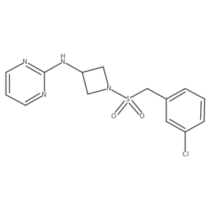 N-(1-((3-chlorobenzyl)sulfonyl)azetidin-3-yl)pyrimidin-2-amine结构式