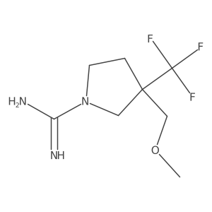 3-(Methoxymethyl)-3-(trifluoromethyl)pyrrolidine-1-carboximidamide结构式