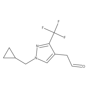 2-(1-(cyclopropylmethyl)-3-(trifluoromethyl)-1H-pyrazol-4-yl)acetaldehyde Structure