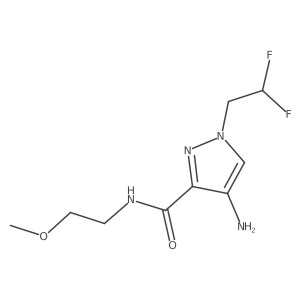 4-Amino-1-(2,2-difluoroethyl)-N-(2-methoxyethyl)-1H-pyrazole-3-carboxamide结构式