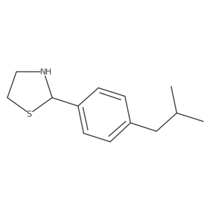 2-[4-(2-Methylpropyl)phenyl]thiazolidine结构式
