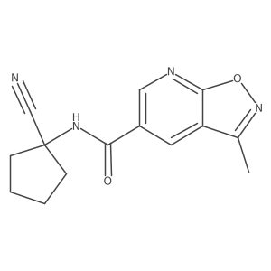 N-(1-Cyanocyclopentyl)-3-methyl-[1,2]oxazolo[5,4-b]pyridine-5-carboxamide结构式