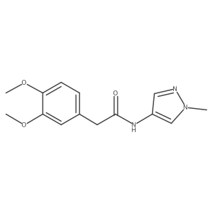 3,4-Dimethoxy-N-(1-methyl-1H-pyrazol-4-yl)benzeneacetamide结构式