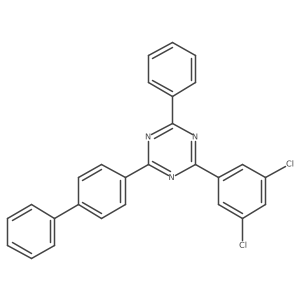2-Biphenyl-4-yl-4-(3,5-dichloro-phenyl)-6-phenyl-[1,3,5]triazine结构式