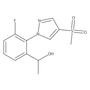 (1S)-1-[3-fluoro-2-(4-methanesulfonyl-1H-pyrazol-1-yl)phenyl]ethan-1-ol结构式