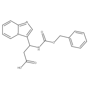 (3R)-3-{[(benzyloxy)carbonyl]amino}-3-{imidazo[1,2-a]pyridin-3-yl}propanoic acid结构式