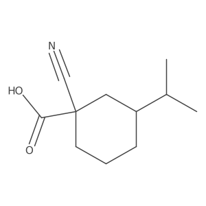 1-Cyano-3-(propan-2-yl)cyclohexane-1-carboxylic acid结构式