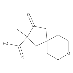 2-Methyl-3-oxo-8-oxaspiro[4.5]decane-2-carboxylic acid Structure