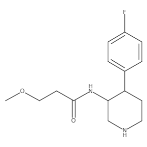 N-[4-(4-fluorophenyl)piperidin-3-yl]-3-methoxypropanamide Structure