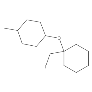 1-{[1-(Iodomethyl)cyclohexyl]oxy}-4-methylcyclohexane Structure