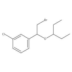 1-[2-Bromo-1-(pentan-3-yloxy)ethyl]-3-chlorobenzene Structure