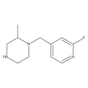 1-[(2-Fluoropyridin-4-yl)methyl]-2-methylpiperazine结构式