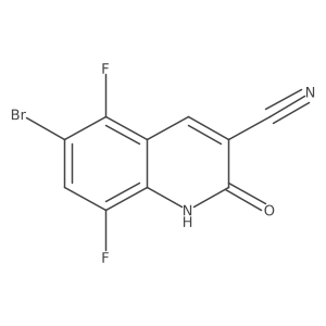 6-Bromo-5,8-difluoro-2-hydroxyquinoline-3-carbonitrile结构式