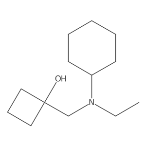 1-{[Cyclohexyl(ethyl)amino]methyl}cyclobutan-1-ol结构式