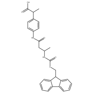 2-{4-[(3R)-3-({[(9H-fluoren-9-yl)methoxy]carbonyl}amino)butanamido]phenyl}propanoic acid Structure