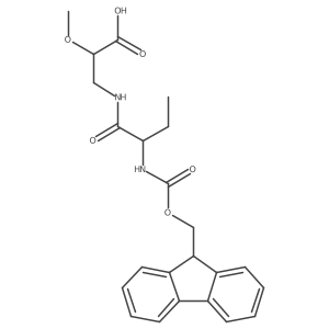 3-[(2S)-2-({[(9H-fluoren-9-yl)methoxy]carbonyl}amino)butanamido]-2-methoxypropanoic acid Structure