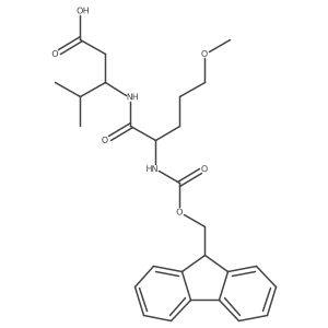 3-[2-({[(9H-fluoren-9-yl)methoxy]carbonyl}amino)-5-methoxypentanamido]-4-methylpentanoic acid Structure