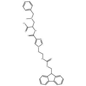 3-[benzyl(methyl)amino]-2-({1-[2-({[(9H-fluoren-9-yl)methoxy]carbonyl}amino)ethyl]-1H-1,2,3-triazol-4-yl}formamido)propanoic acid Structure