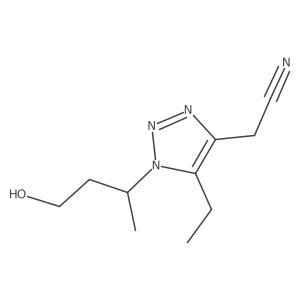2-[5-ethyl-1-(4-hydroxybutan-2-yl)-1H-1,2,3-triazol-4-yl]acetonitrile结构式