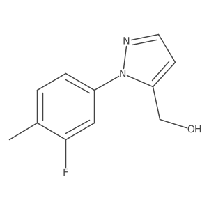 [1-(3-fluoro-4-methylphenyl)-1H-pyrazol-5-yl]methanol结构式