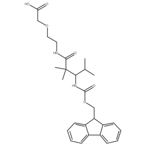 2-{2-[3-({[(9H-fluoren-9-yl)methoxy]carbonyl}amino)-2,2,4-trimethylpentanamido]ethoxy}acetic acid Structure