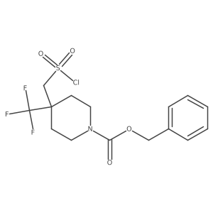 Benzyl 4-[(chlorosulfonyl)methyl]-4-(trifluoromethyl)piperidine-1-carboxylate结构式